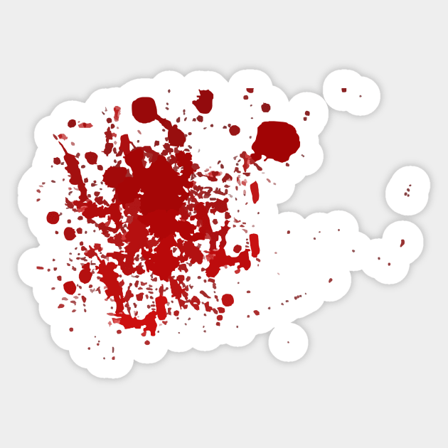 BLOOD SPLATTER Sticker by SmartCraftCo